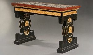 The Thomas Hope Table supporting a Giacomo Raffaelli Mosaic